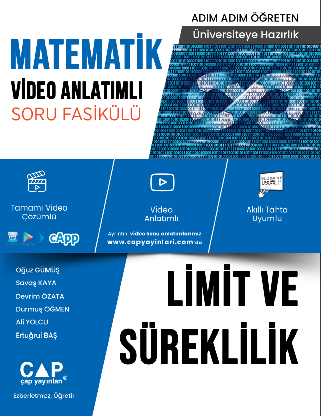 Çap Yayınları Üniversite Hazırlık Matematik Ka-Sb Limit Ve Süreklilik - 2022