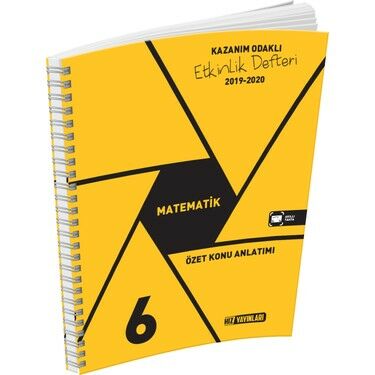 Hız Yayınları 6. Sınıf Matematik Özet Konu Anlatımlı Etkinlik Kitabı