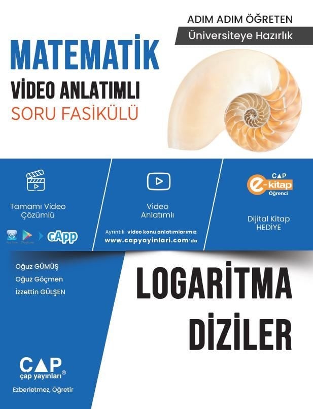 Çap Yayınları Üniversite Hazırlık Matematik Ka-Sb Logaritma Diziler - 2022