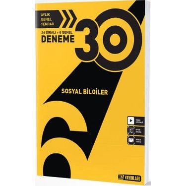 Hız Yayınları 6. Sınıf Sosyal Bilgiler 30 lu Deneme