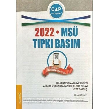 Çap Yayınları Üniversite Hazırlık Tıpkı Basım Deneme (Msü) - 2022