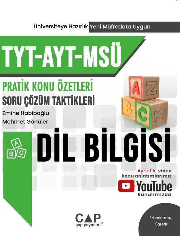 Çap Yayınları Üniversite Hazırlık Türkçe MSÜ Dilbilgisi - 2022-23
