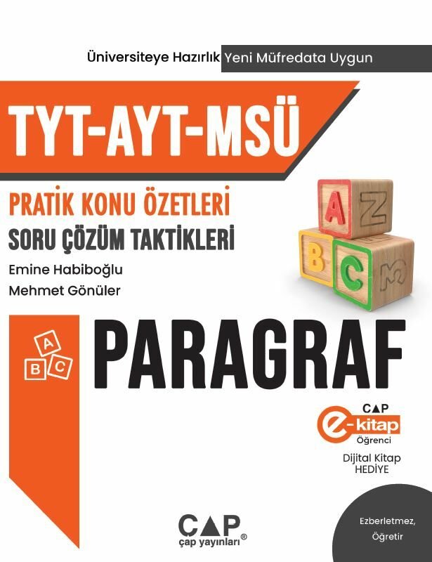 Çap Yayınları Üniversite Hazırlık Türkçe MSÜ Paragraf - 2022-23