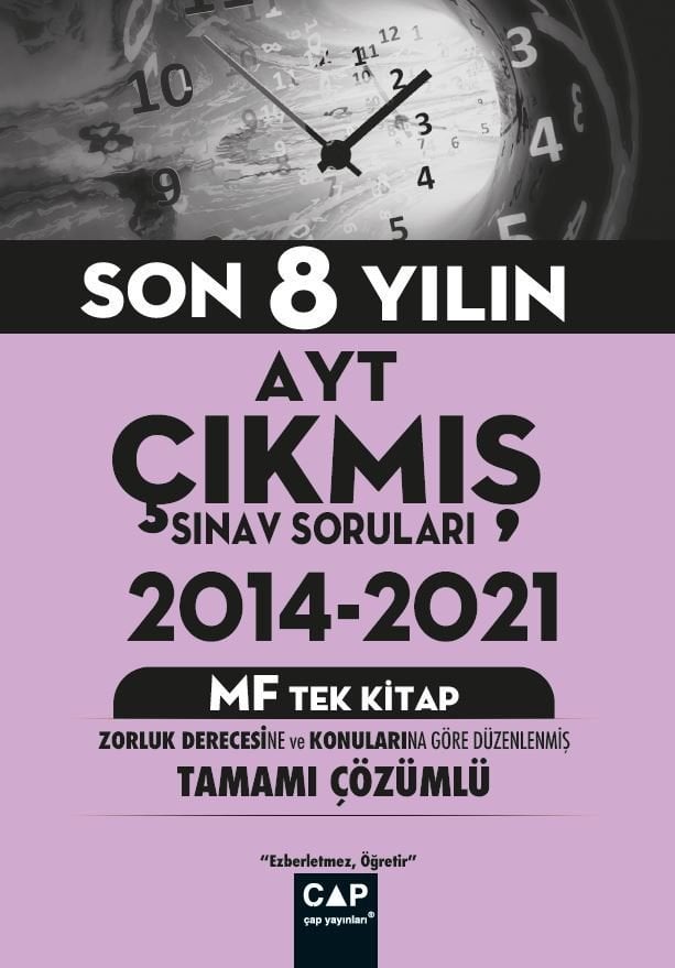 Çap Yayınları YKS AYT Çıkmış Sınav Soruları Tüm Tek 2014-2021 Mf-2022