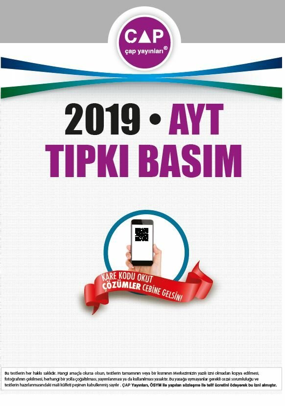 Çap Yayınları YKS AYT Tıpkı Basım 2019