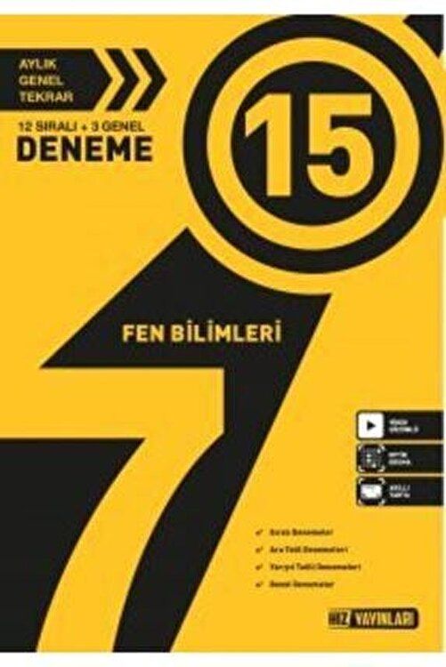 Hız Yayınları 7. Sınıf Fen Bilimleri 15 li Deneme