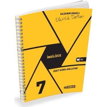 Hız Yayınları 7. Sınıf İngilizce Özet Konu Anlatımlı Etkinlik Kitabı