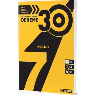 Hız Yayınları 7. Sınıf İngilizce 30 lu Deneme