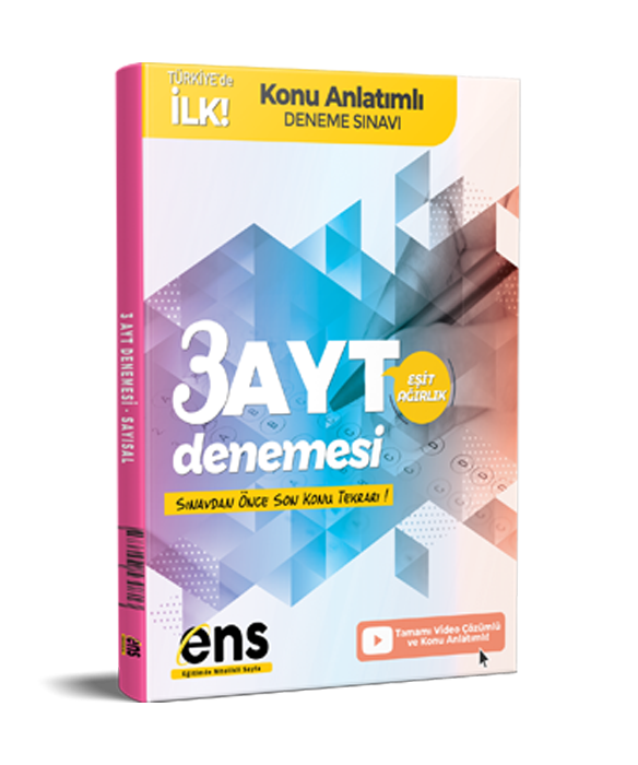 Ens Destek Yayınları YKS AYT Deneme 3'lü Eşit Ağırlık - 2022