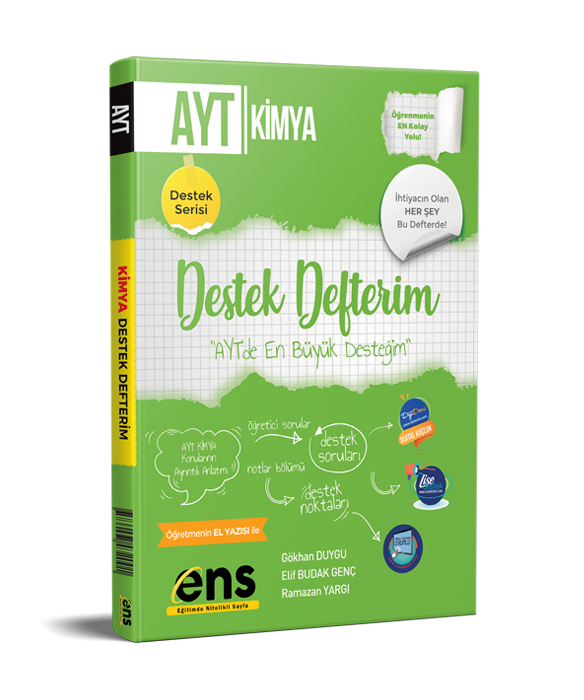 Ens Destek Yayınları YKS AYT Destek Defterim Kimya - 2022-23