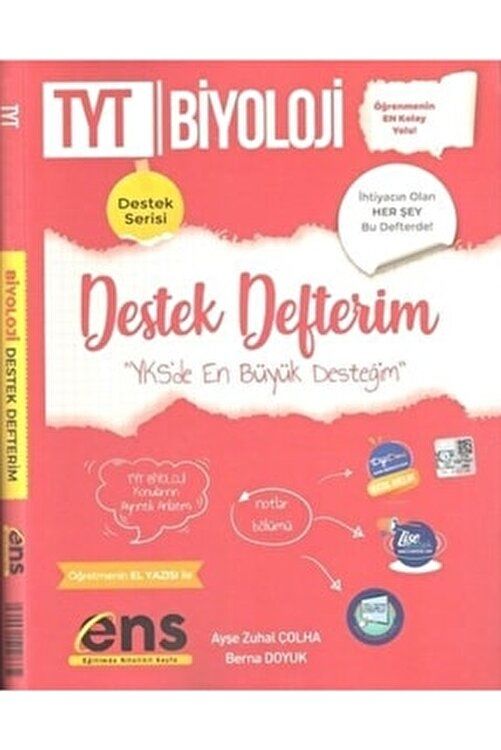 Ens Destek Yayınları YKS TYT  Destek Defterim Biyoloji - 2023