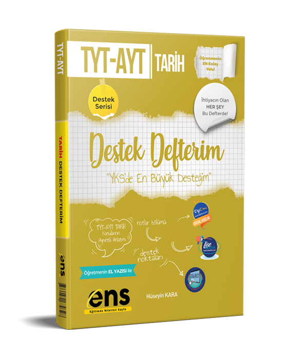 Ens Destek Yayınları YKS TYT AYT Destek Defterim Tarih - 2022-23