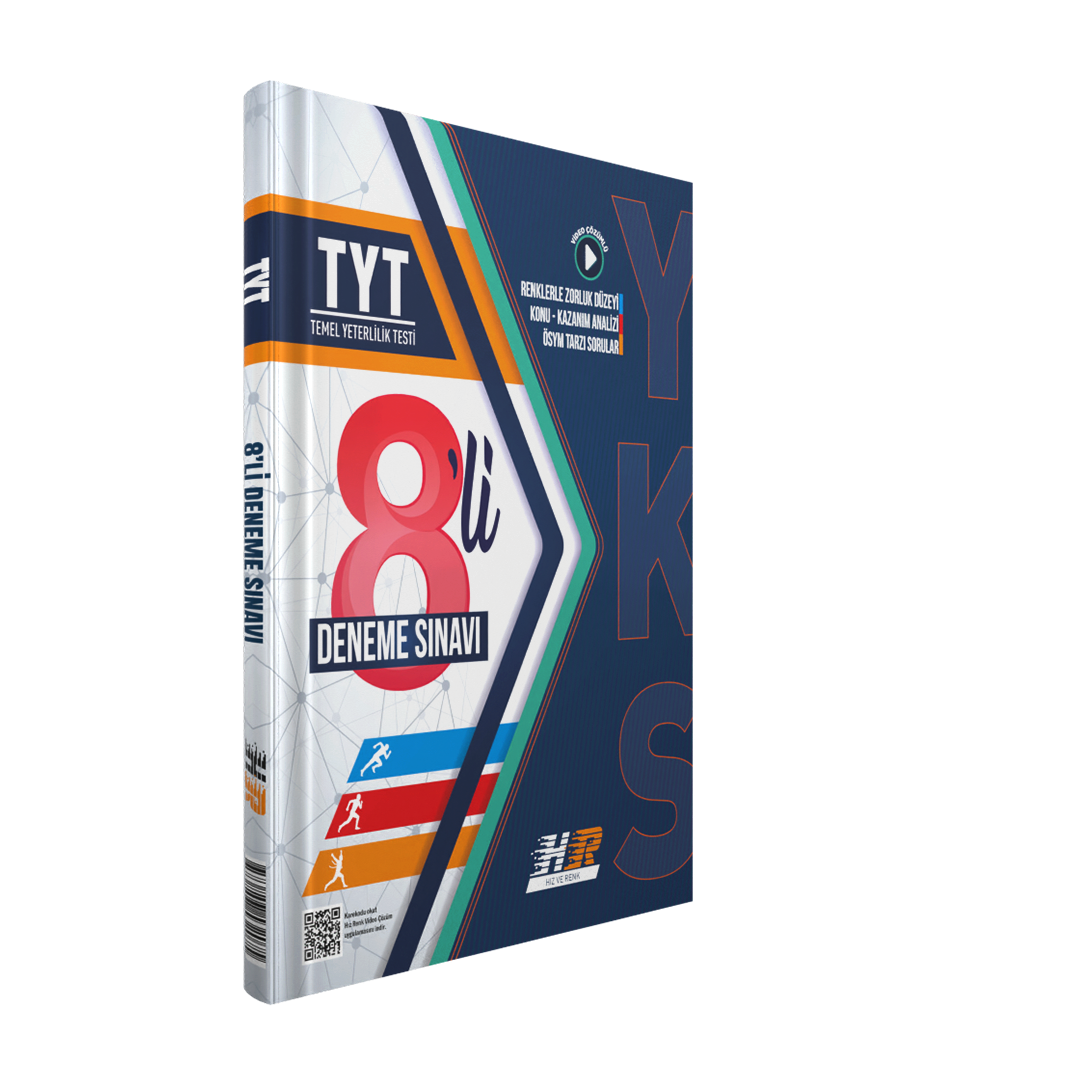 Hız Ve Renk Yayınları TYT Deneme 8'li Video Çözümlü - 2022