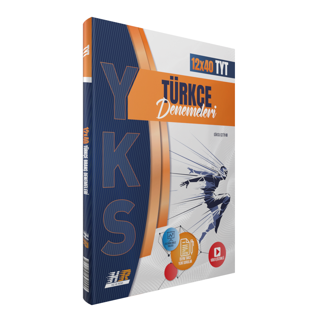 Hız Ve Renk Yayınları TYT Deneme Türkçe (12*40) - 2022