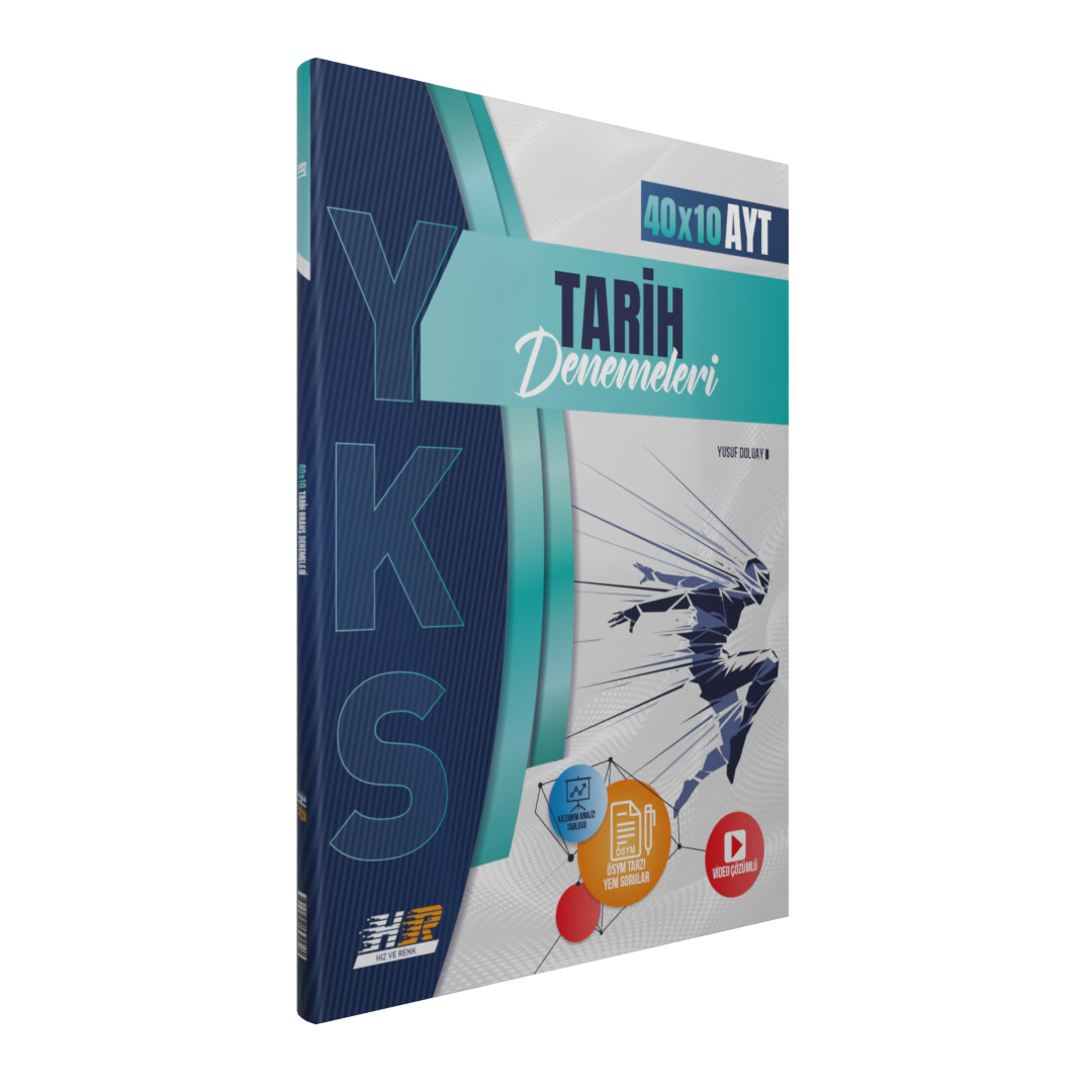 Hız Ve Renk Yayınları YKS AYT Deneme Tarih (40*10) - 2022