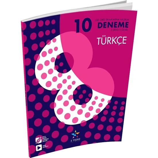 5 Yıldız Yayınları 8. Sınıf Türkçe 10 lu Deneme