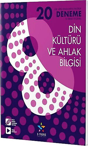 5 Yıldız Yayınları 8. Sınıf Din Kültürü ve Ahlak Bilgisi 20 li Deneme