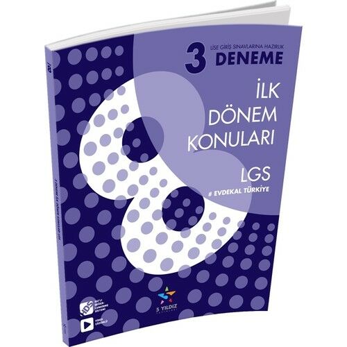 5 Yıldız Yayınları 8. Sınıf Tüm Dersler 3 Deneme İlk Dönem Konuları LGS