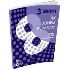 5 Yıldız Yayınları 8. Sınıf Tüm Dersler 3 Deneme İlk Dönem Konuları LGS