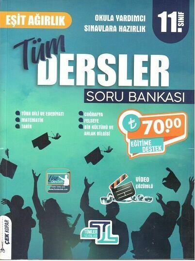Tümler Yayınları 11. Sınıf Soru Bankası Eşit Ağırlık - 2022
