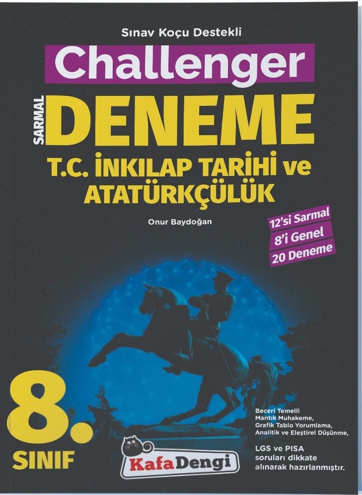 KafaDengi Yayınları 8.Sınıf Challenger İnkılap Tarihi  Branş Denemesi (20'li)