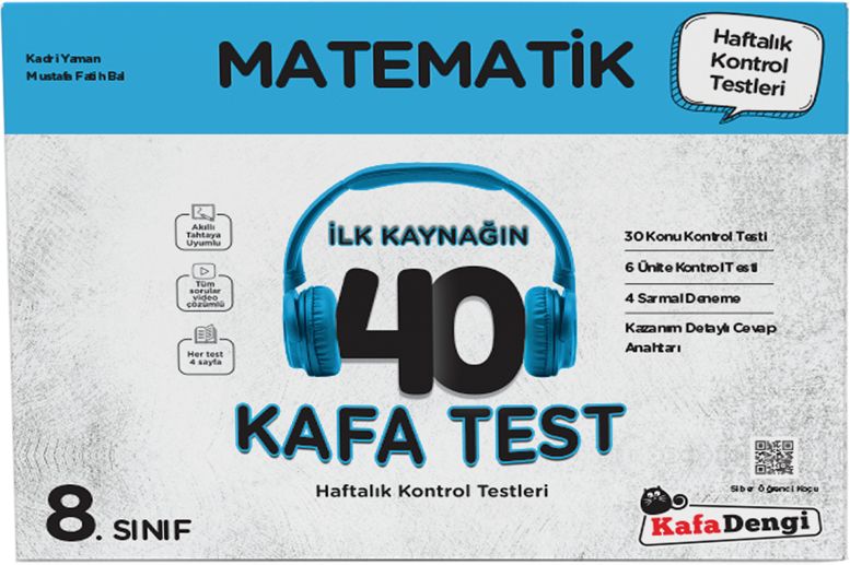 KafaDengi Yayınları 8. Sınıf Matematik 40 Kafa Test