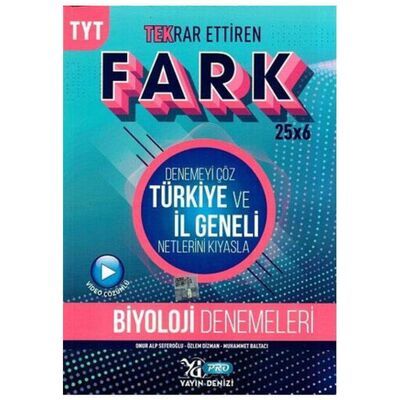 Yayın Denizi Yayınları TYT Pro Fark Deneme Biyoloji  - 2022