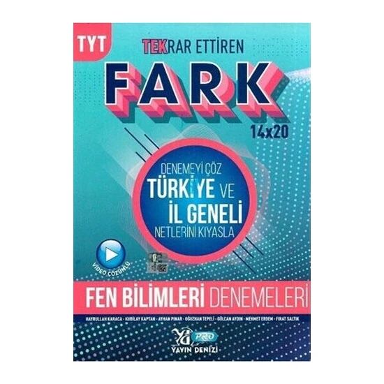 Yayın Denizi Yayınları TYT Pro Fark Deneme Fen Bilimleri  - 2022