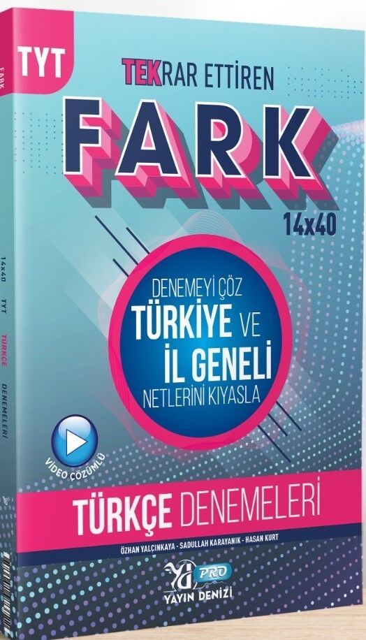 Yayın Denizi Yayınları TYT Pro Fark Deneme Türkçe - 2022