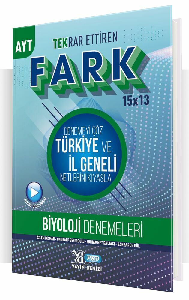 Yayın Denizi Yayınları YKS AYT Pro Fark Deneme Biyoloji - 2022