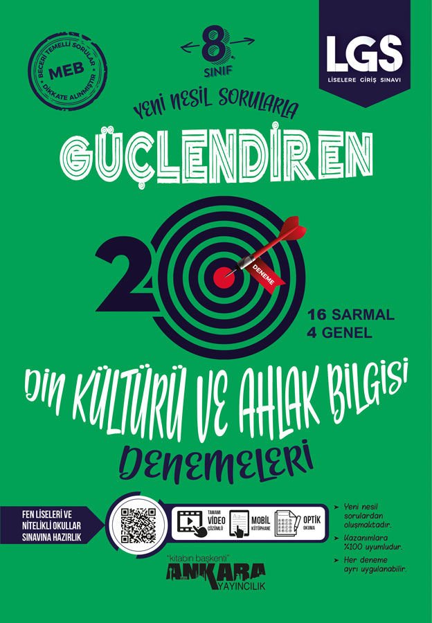 Ankara Yayıncılık 8.Sınıf Din Kültürü ve Ahl. Bil. 20 Güçlendiren Deneme