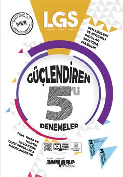 Ankara Yayıncılık 8.Sınıf Güçlendiren 5'li Deneme (Tüm Yıl)