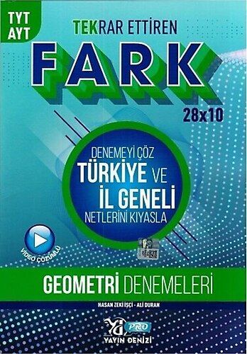 Yayın Denizi Yayınları YKS TYT AYT Pro Fark Deneme Geometri - 2022
