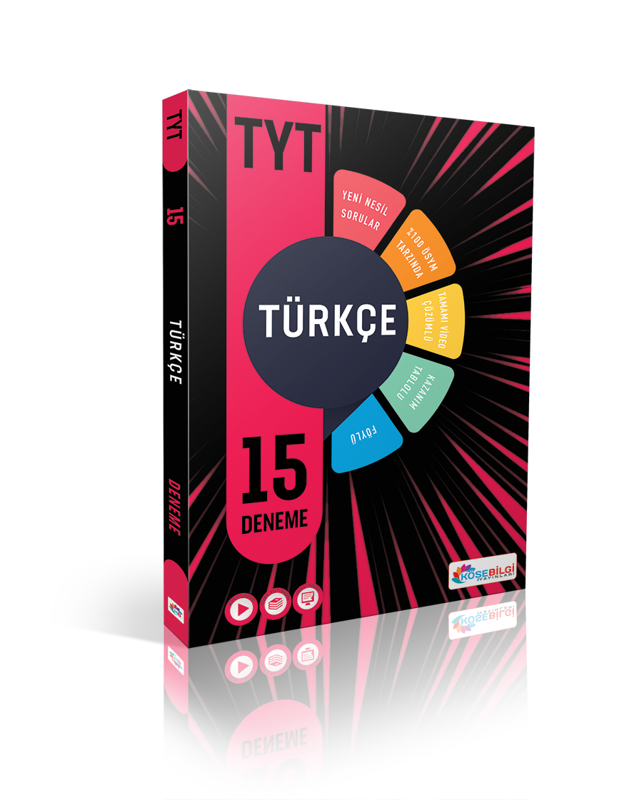 Köşebilgi Yayınları TYT Türkçe Video Çözümlü 15 Branş Deneme