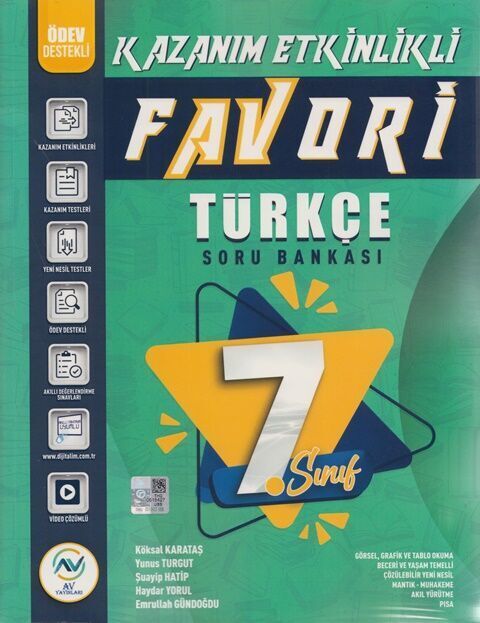 Av Yayınları 7. Sınıf Favori Kaz. Etk. S.B. Türkçe - 2023