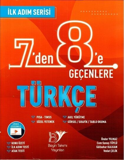 Beyin Takımı Yayınları İlk Adım 7 Den 8 E Geçenlere S.B. Türkçe - 2022