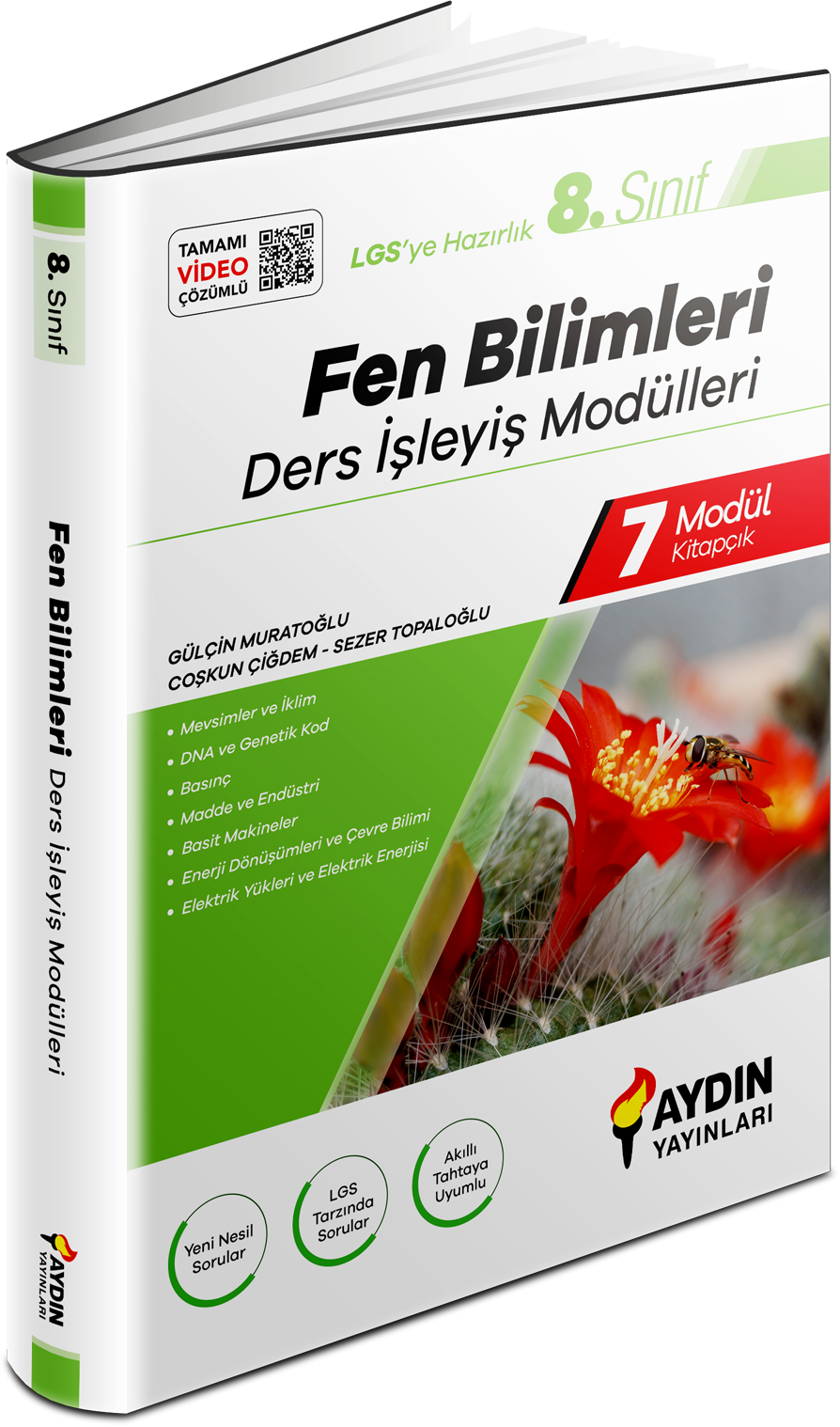 Aydın Yayınları 8. Sınıf Aydın Fen Bilimleri Ders İşleyiş Modülleri