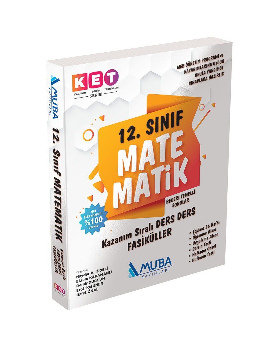 Muba Yayınları KET Serisi 12.Sınıf Matematik Defter ve Kitap