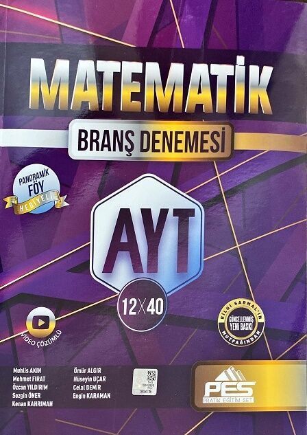Pes Yayınları YKS AYT Branş Deneme Matematik 12*40 - 2022