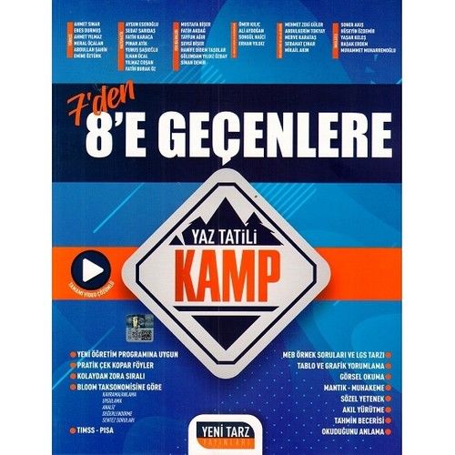 Yeni Tarz Yayınları 8.Sınıf Yeni Tarz 7 Den 8 e Geçen Yaz Kamp - 2022