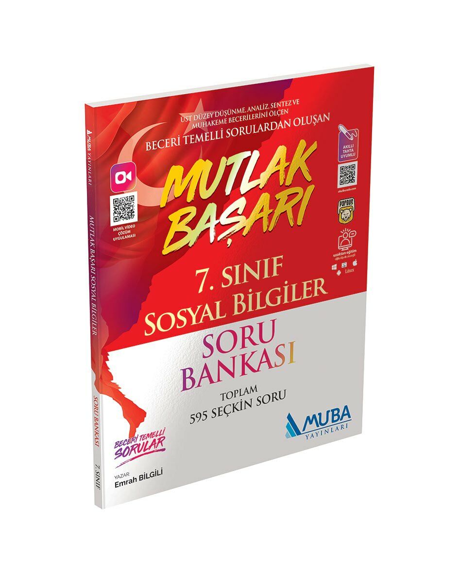 Muba Yayınları Mutlak Başarı 7. Sınıf Sosyal Bilgiler Soru Bankası