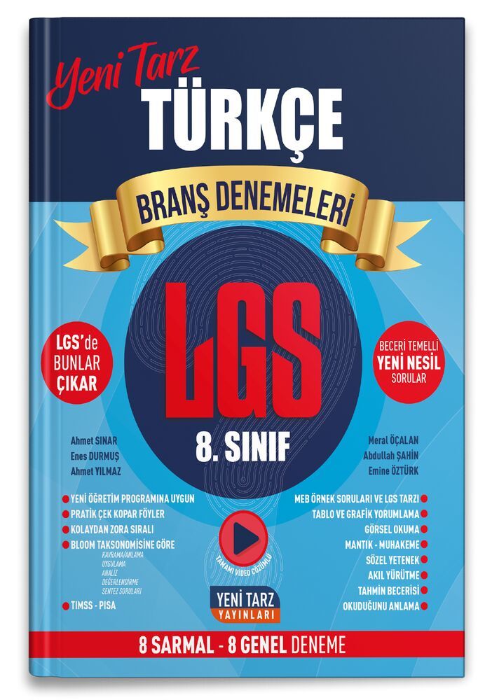 Yeni Tarz Yayınları 8.Sınıf Yeni Tarz Deneme Türkçe - 2022