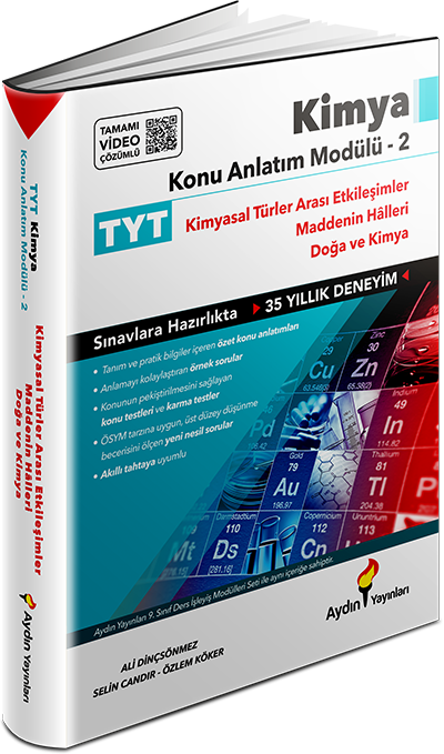 Aydın  Yayınları TYT Kimya Konu Anlatım Modülü 2 (Kimyasal Türler Arası Etkileşimler-Maddenin Halleri- Doğa ve Kimya)'