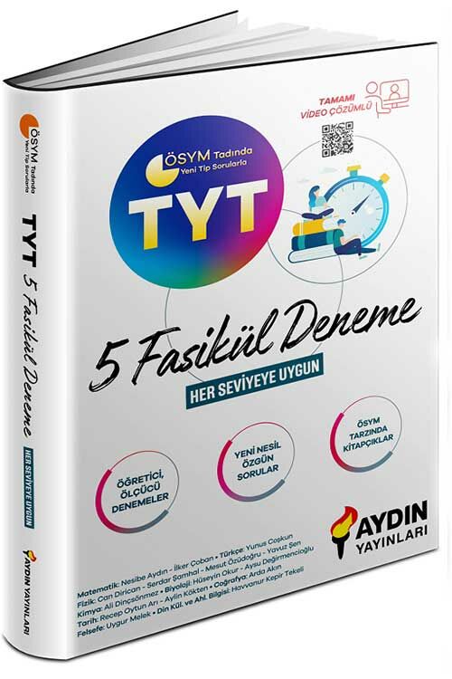 Aydın Yayınları TYT 5 Fasikül Deneme