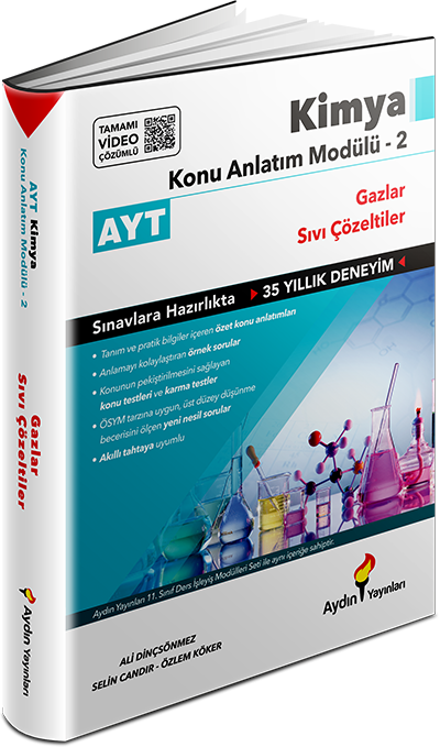 Aydın Yayınları AYT Kimya Konu Anlatım Modülü 2 (Gazlar ve Sıvı Çözeltiler)