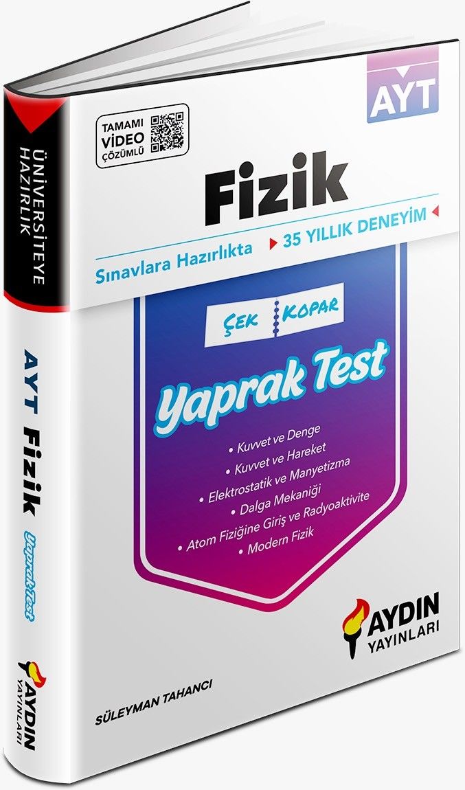 Aydın Yayınları AYT Fizik Yaprak Testleri