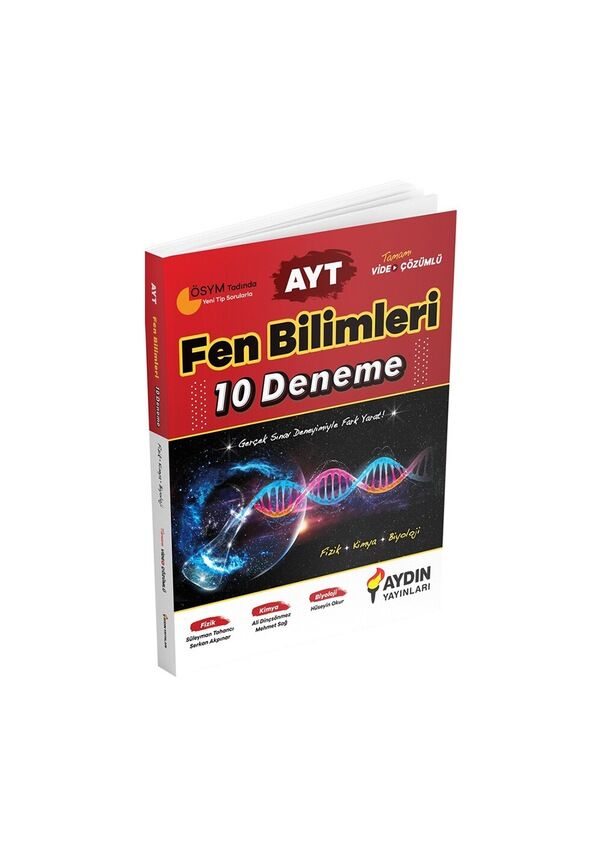 Aydın Yayınları AYT Fen Bilimleri 10 Deneme