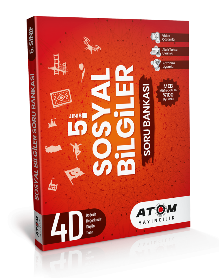 Atom Yayıncılık 5. Sınıf Sosyal Bilgiler 4D Soru Bankası