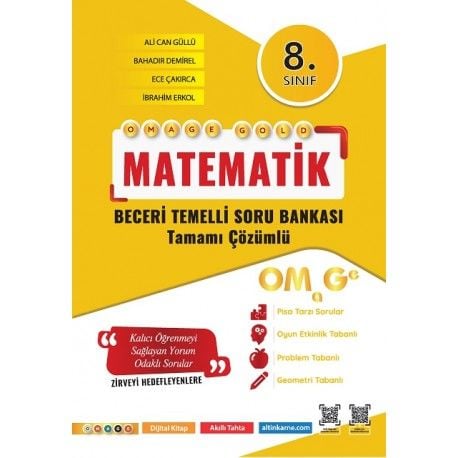 Omage Yayınları 8. Sınıf Gold Matematik Soru Bankası