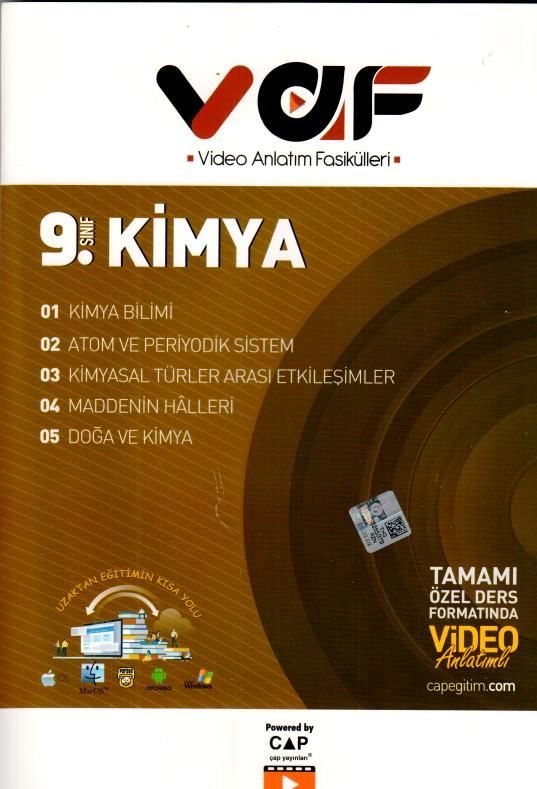 Vaf Yayınları 9.Sınıf Fasikül Kimya - 2022